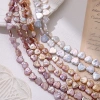 Premium heart-shaped center hole natural freshwater pearl, strong light heart-shaped side hole, high-quality peach heart details Picture